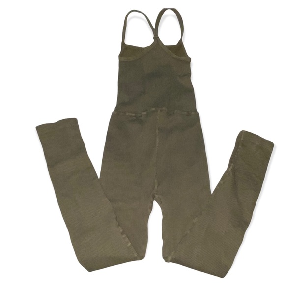 NEW! Free People Happiness Runs Square Neck Onesie - Olive Green $110 retail - Picture 6 of 12